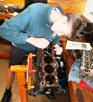 Measuring engine parts B-677
